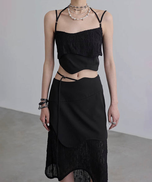 Double Hem Suspender Top